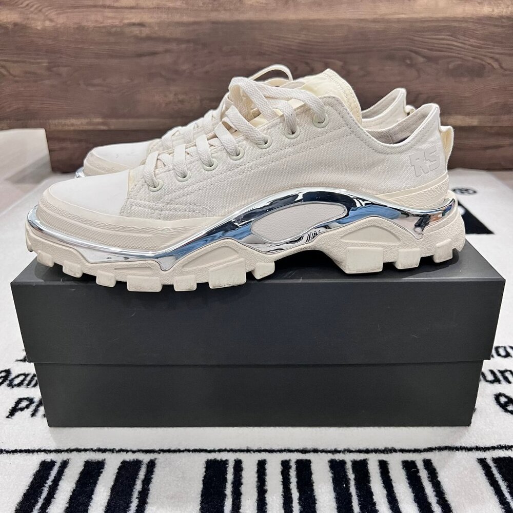 Adidas Raf Simons Detroit Runner Sneakers in Cream